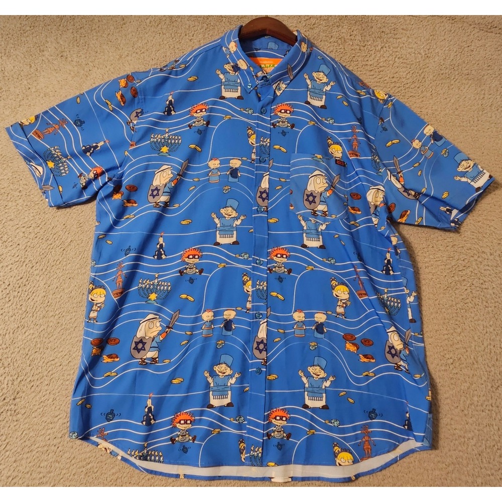RSVLTS Nickelodeon Rugrats The Maccababy Hanukkah KUNUFLEX Shirt Mens 2XL